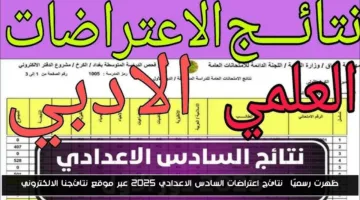 رسمياً اليوم.. نتائج اعتراضات الصف السادس الإعدادي 2025 تظهر عبر موقع نتائجنا الإلكتروني
