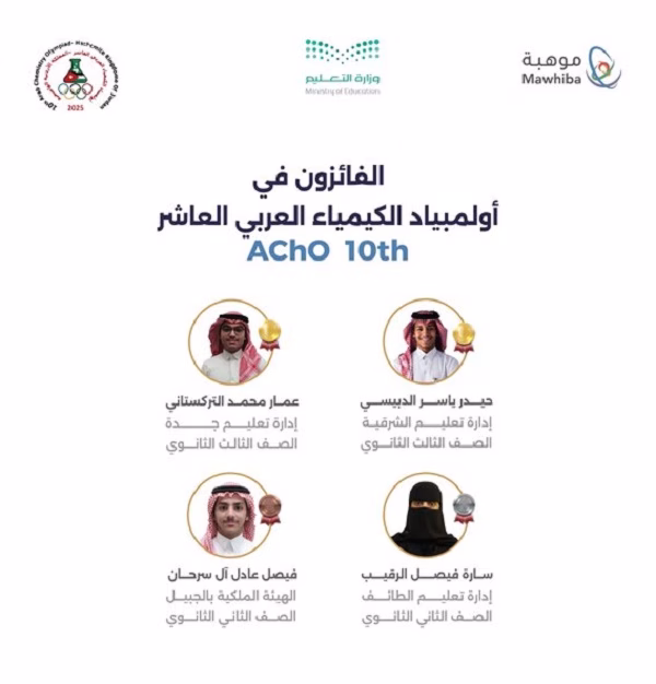 ماذا حقق طلاب المملكة في أولمبياد الكيمياء العربي؟ 4 ميداليات ترفع راية التفوق اليوم